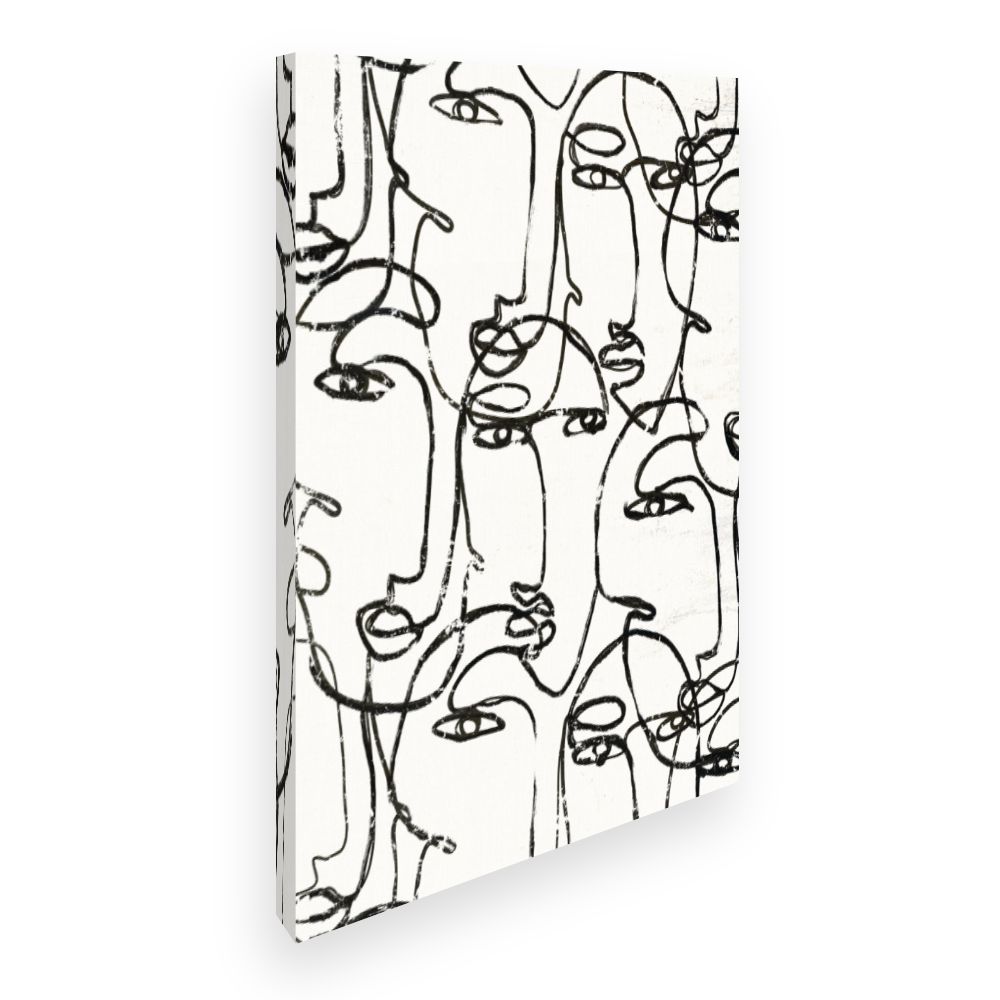 Toile Visages entrelacés