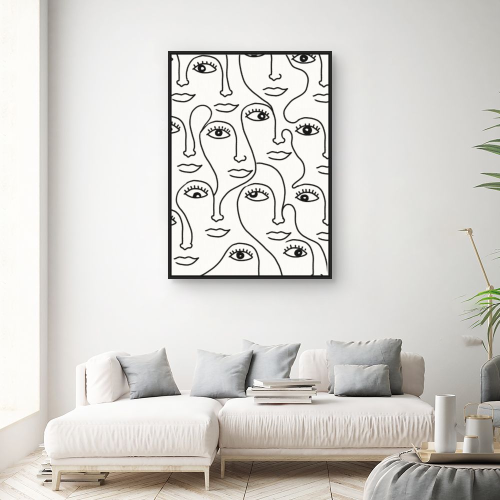 Tableau Visages abstraits