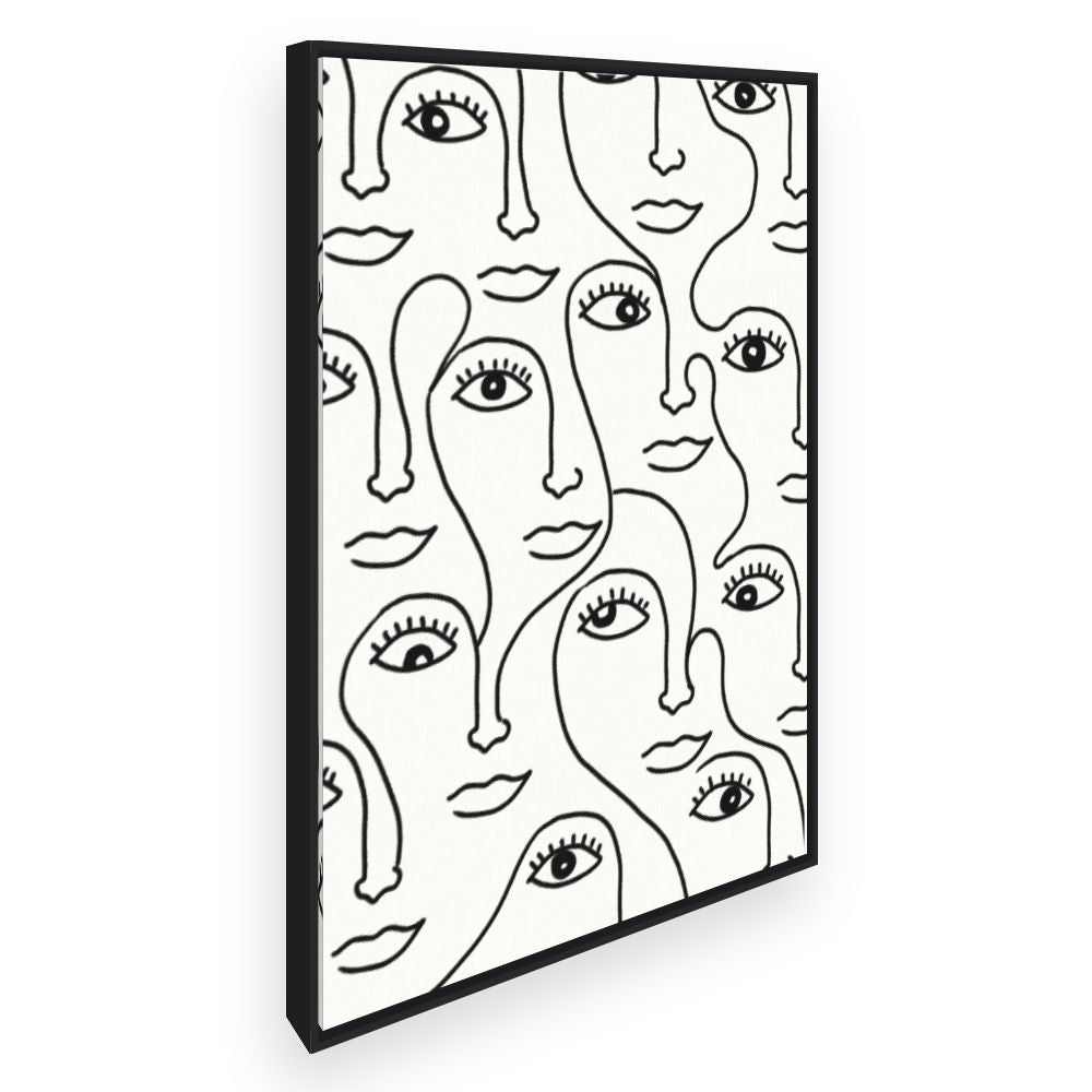 Toile Visages abstraits