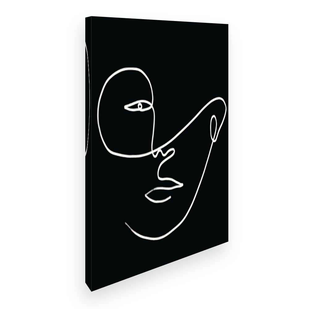 Toile Visage au trait