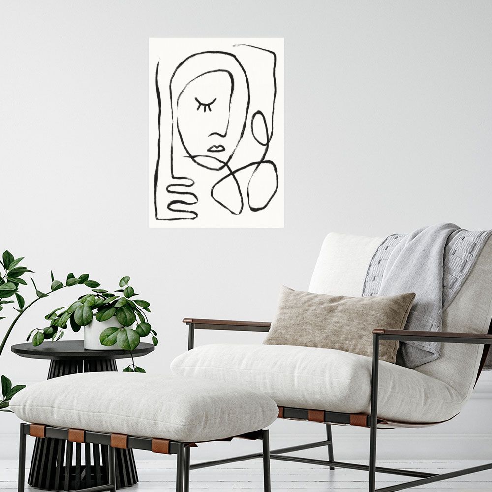 Affiche Visage abstrait élégant