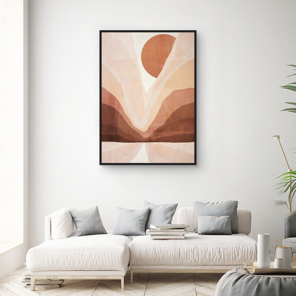 Tableau Paysage abstrait solaire