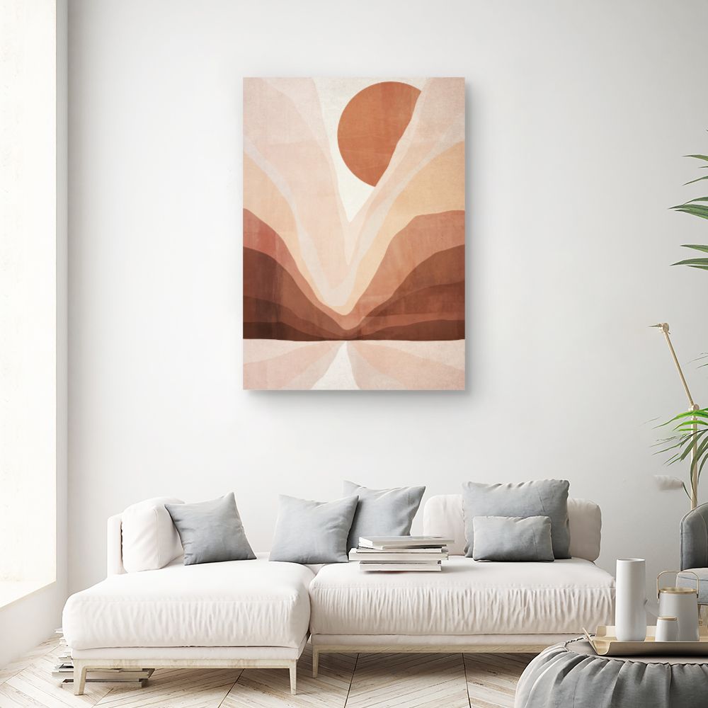 Tableau Paysage abstrait solaire