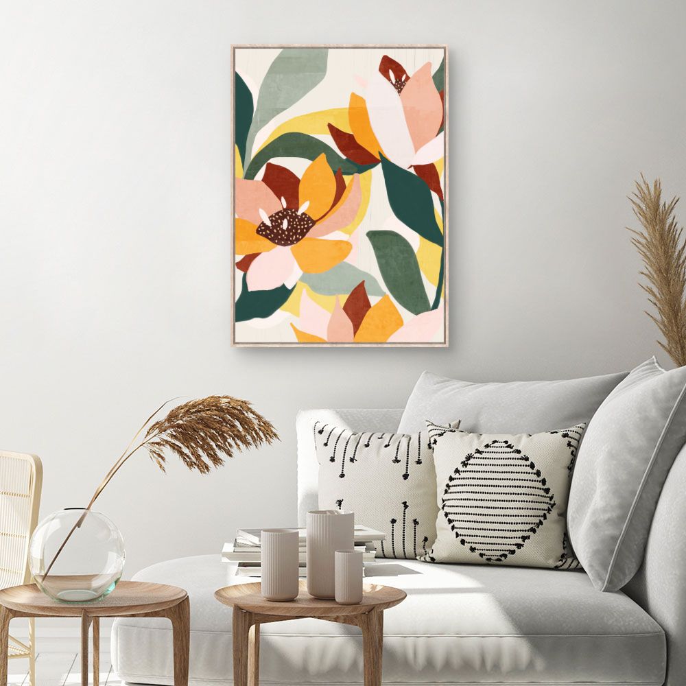Tableau Fleurs abstraites colorées