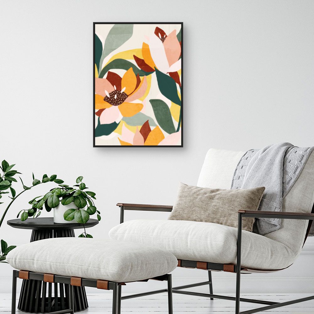 Tableau Fleurs abstraites colorées
