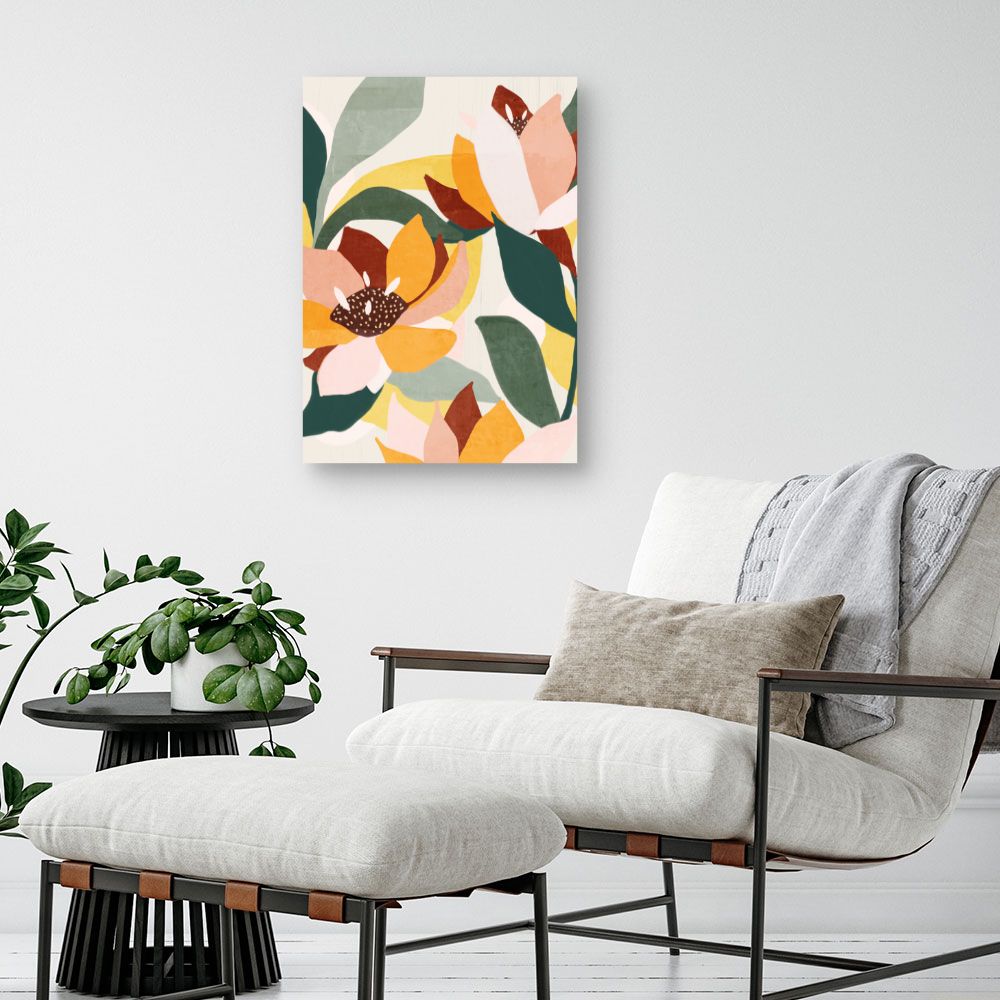 Tableau Fleurs abstraites colorées
