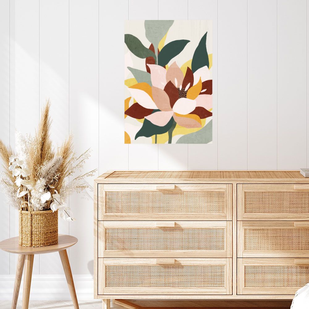 Affiche Fleur abstraite vibrante