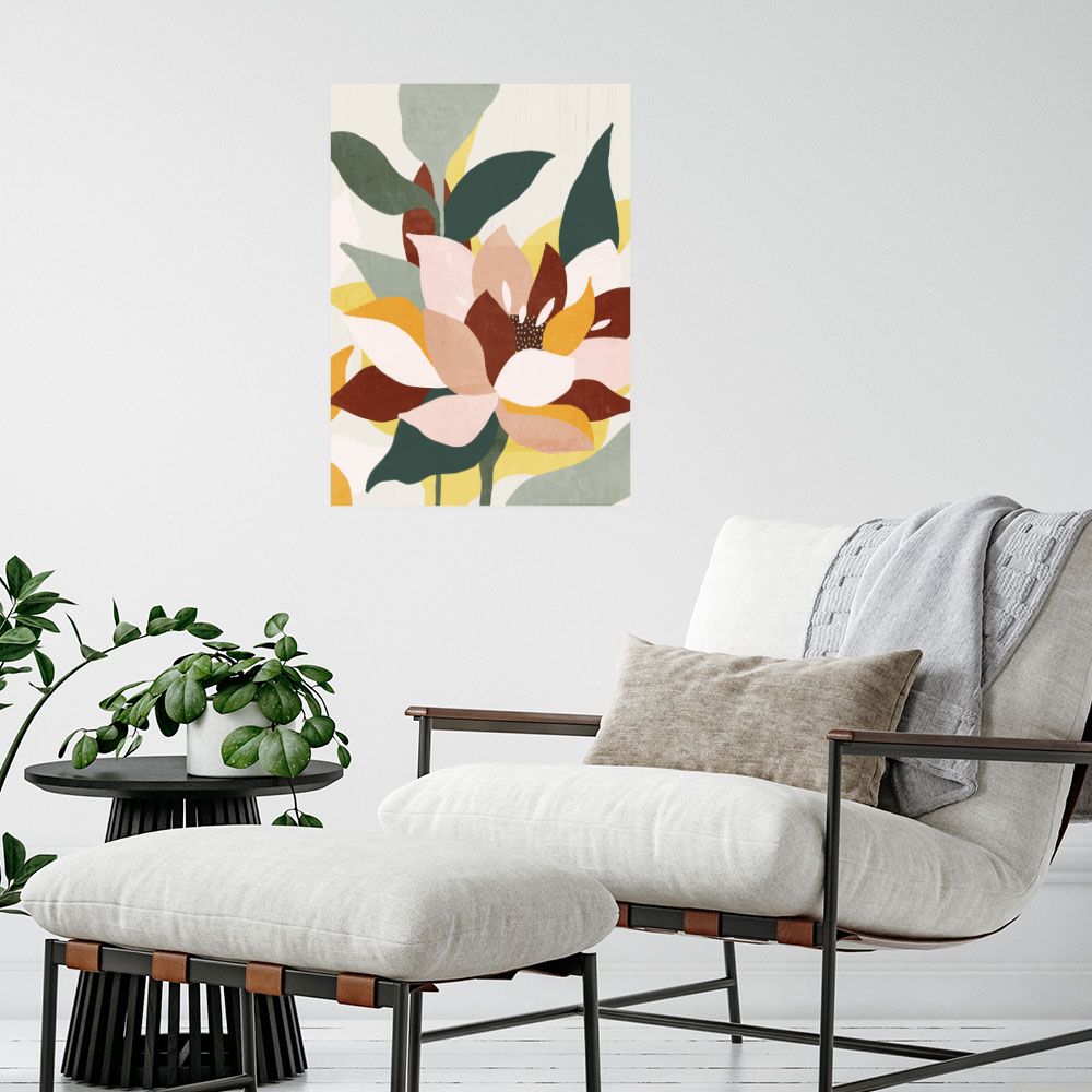 Affiche Fleur abstraite vibrante