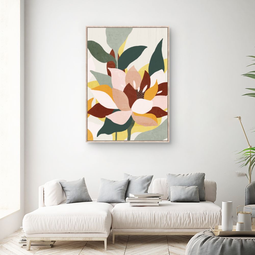Tableau Fleurs abstraites vibrantes