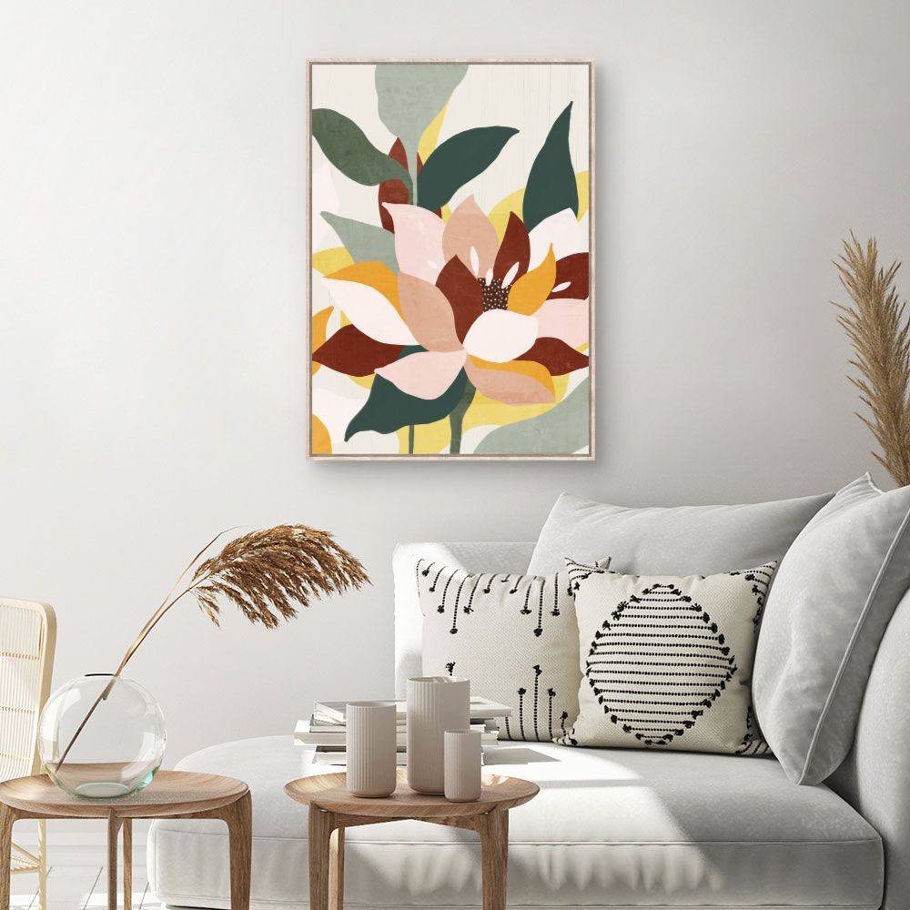 Tableau Fleurs abstraites vibrantes