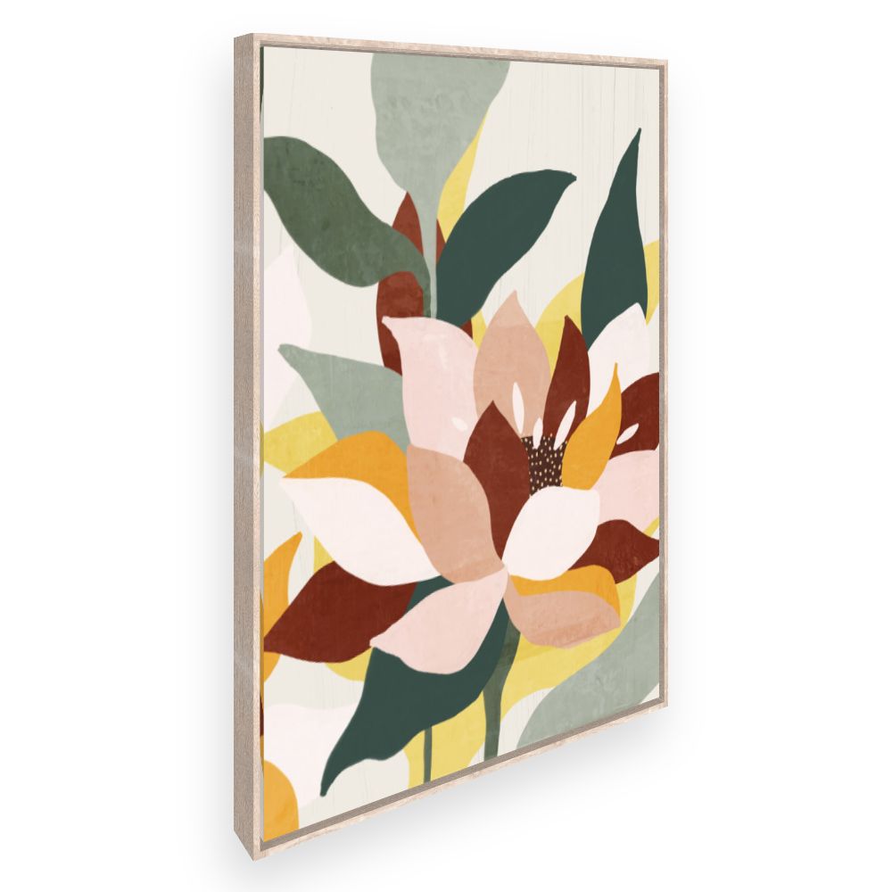 Toile Fleurs abstraites vibrantes