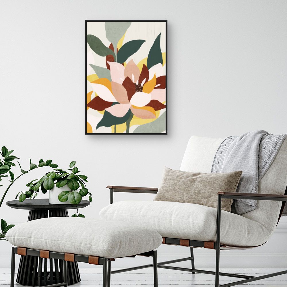 Tableau Fleurs abstraites vibrantes