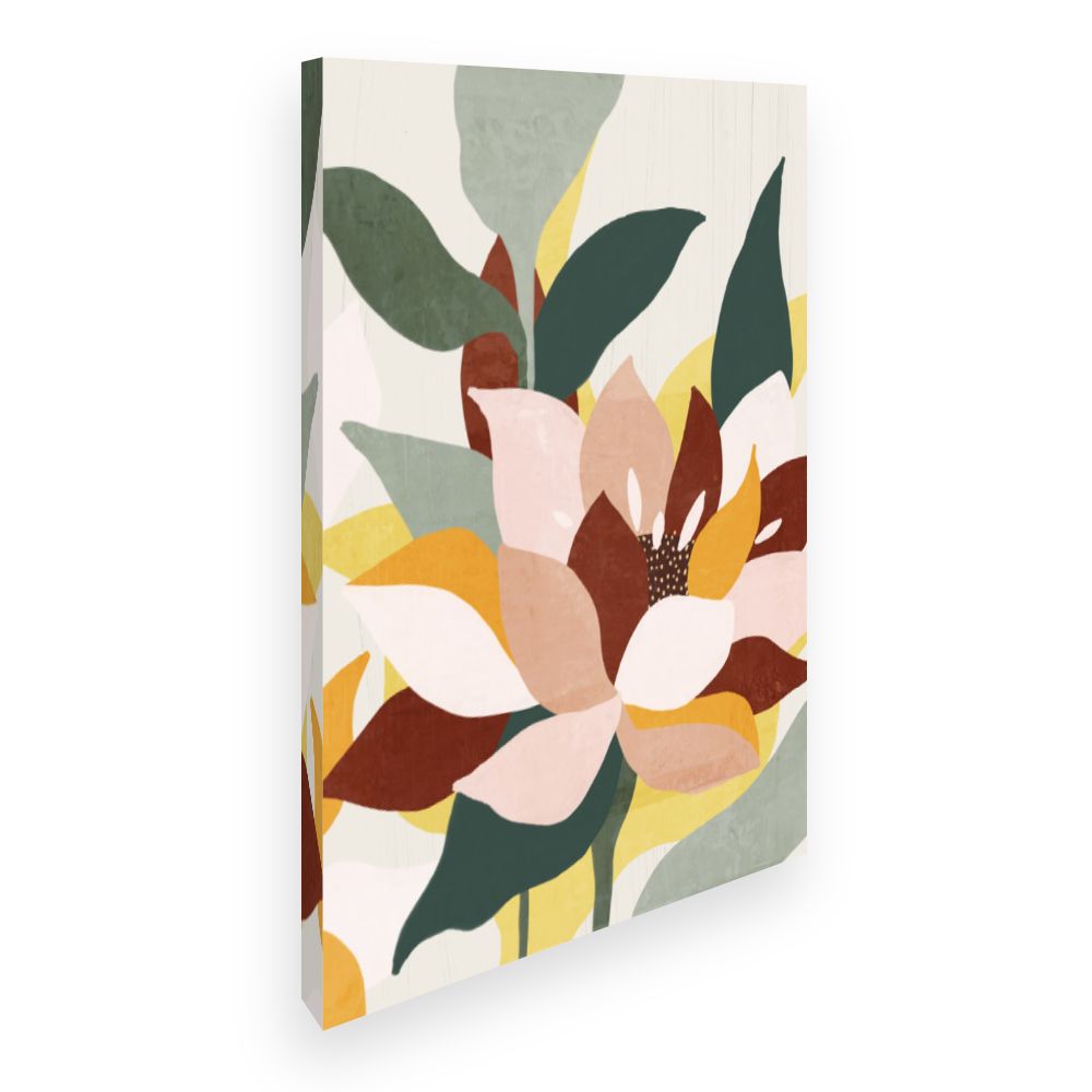 Toile Fleurs abstraites vibrantes
