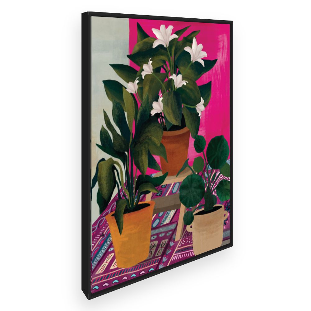 Toile Plantes exotiques vibrantes