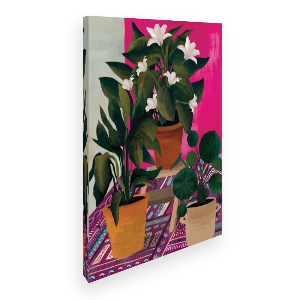 Toile Plantes exotiques vibrantes