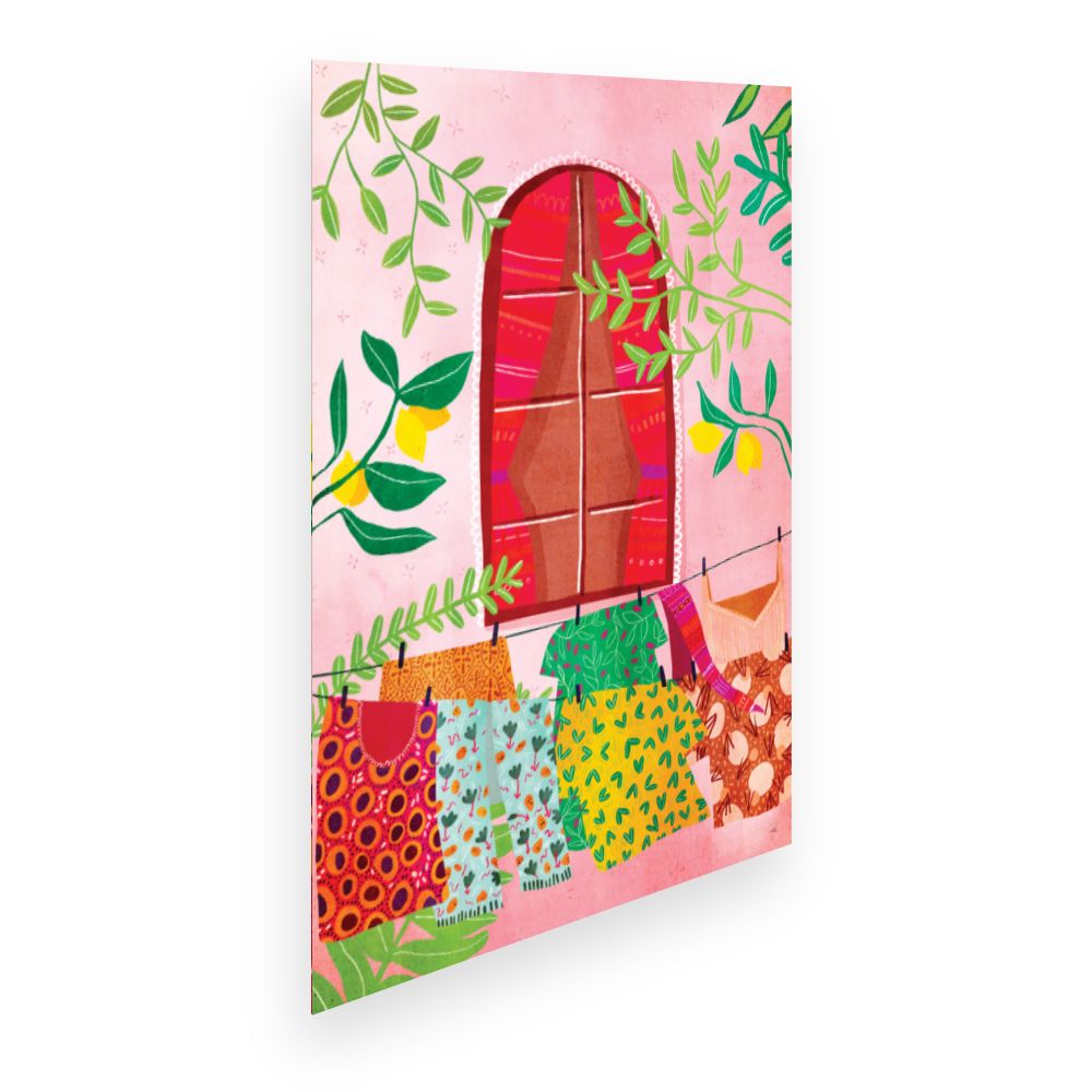 Affiche Jardin méditerranéen vibrant