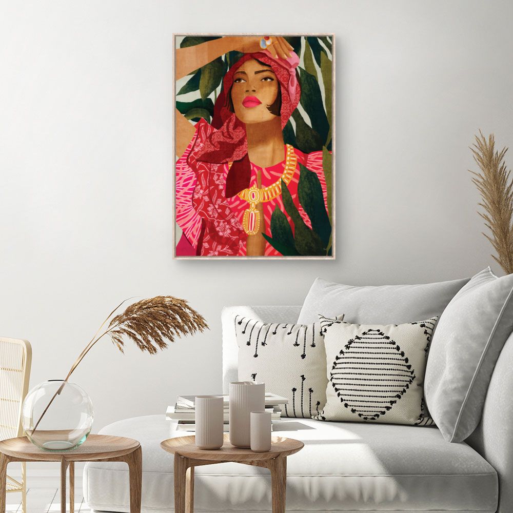 Tableau Portrait féminin vibrant