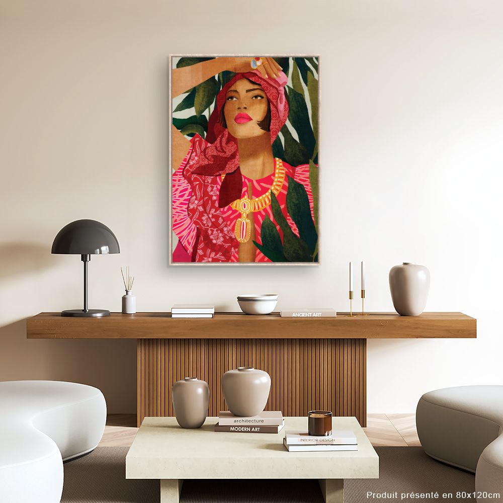 Tableau Portrait féminin vibrant