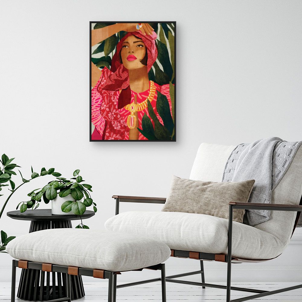 Tableau Portrait féminin vibrant