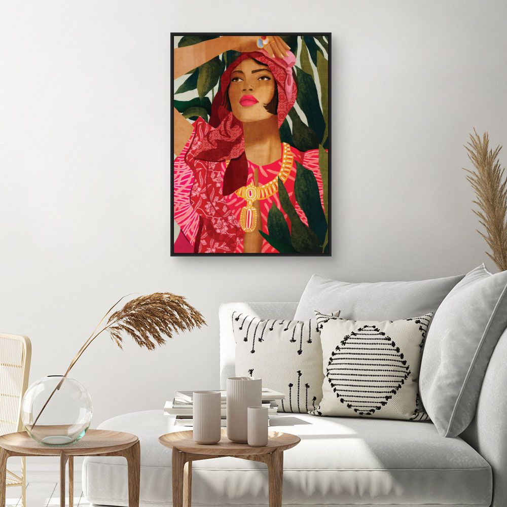 Tableau Portrait féminin vibrant