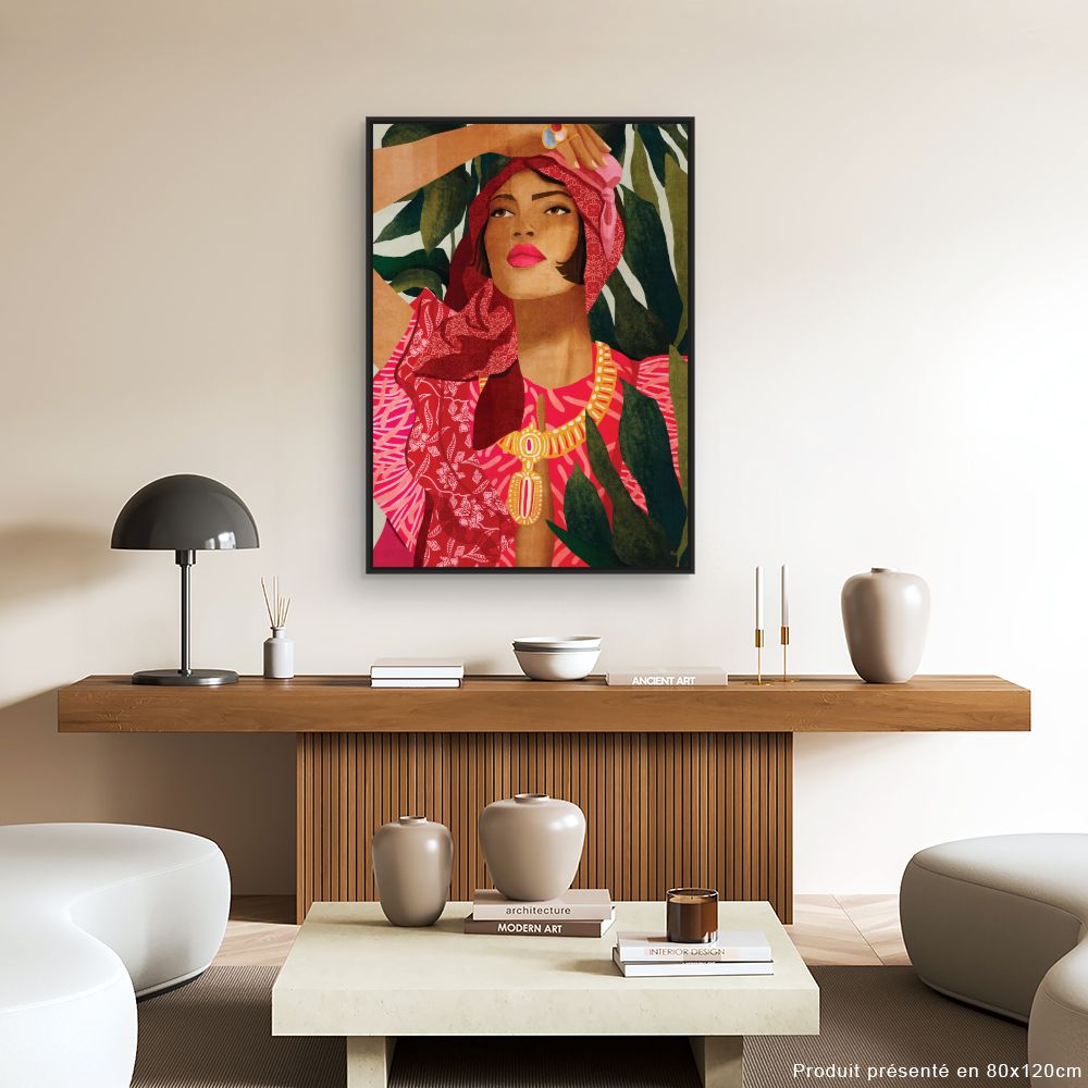 Tableau Portrait féminin vibrant