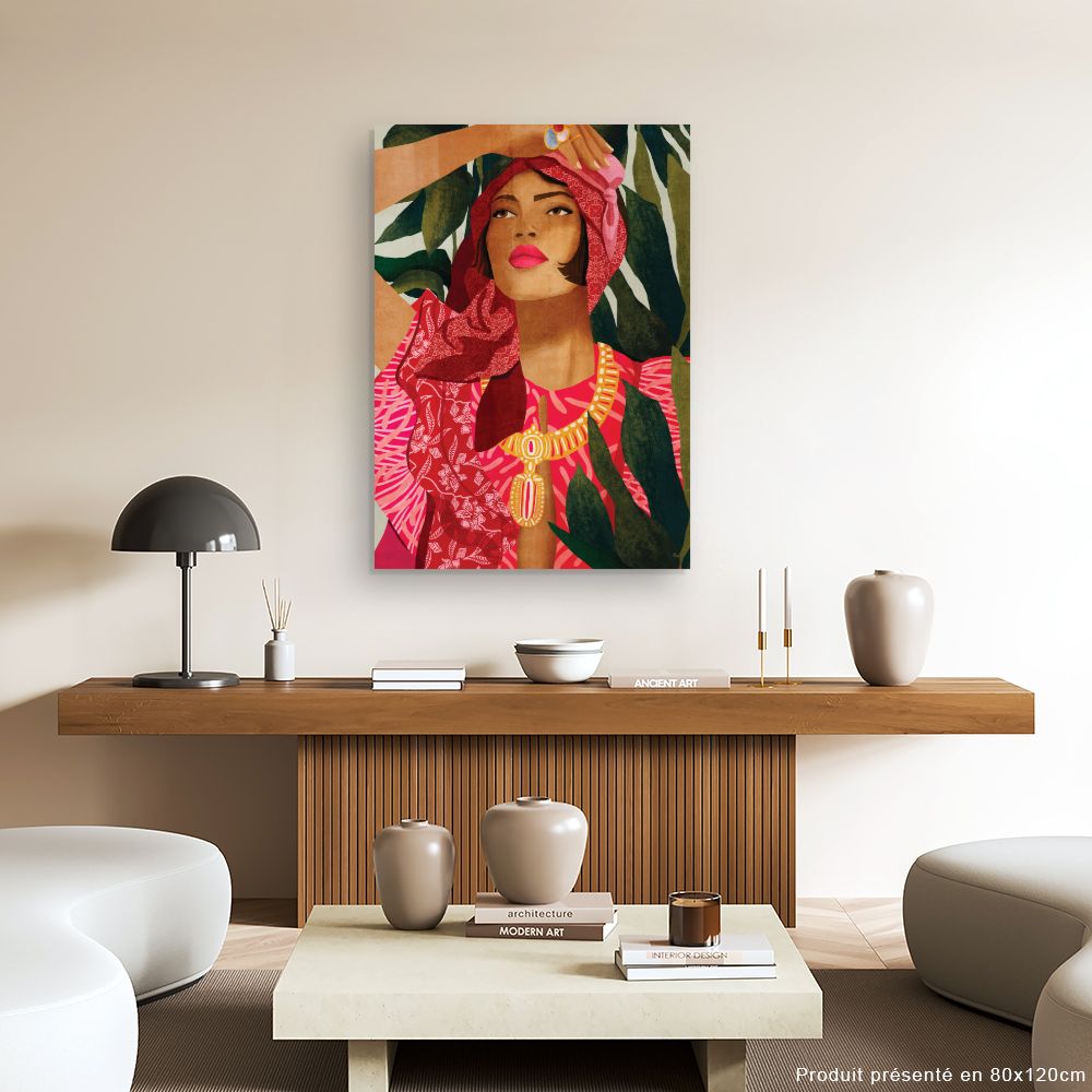 Tableau Portrait féminin vibrant