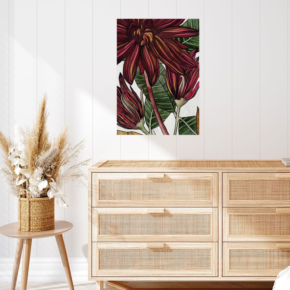 Affiche Fleurs exotiques vibrantes