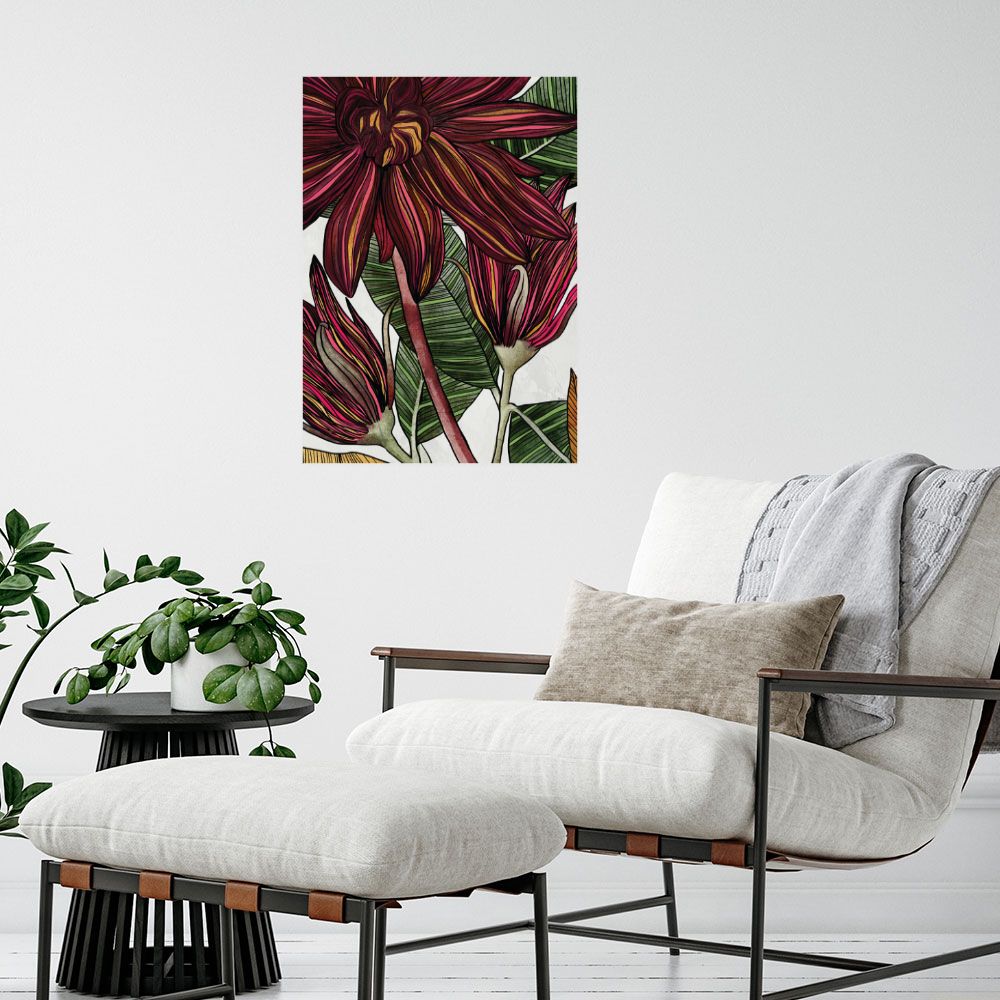 Affiche Fleurs exotiques vibrantes