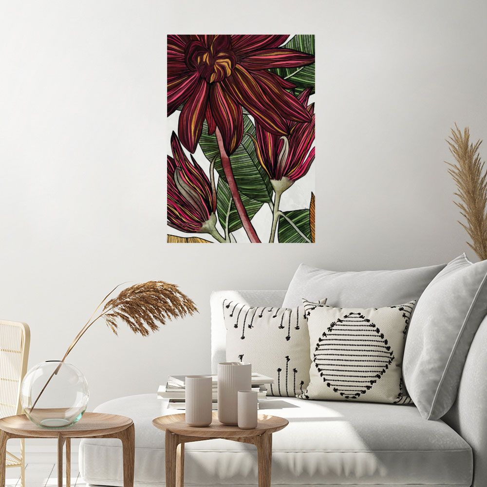 Affiche Fleurs exotiques vibrantes