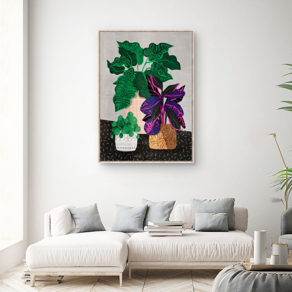 Tableau Feuillage exotique vibrant