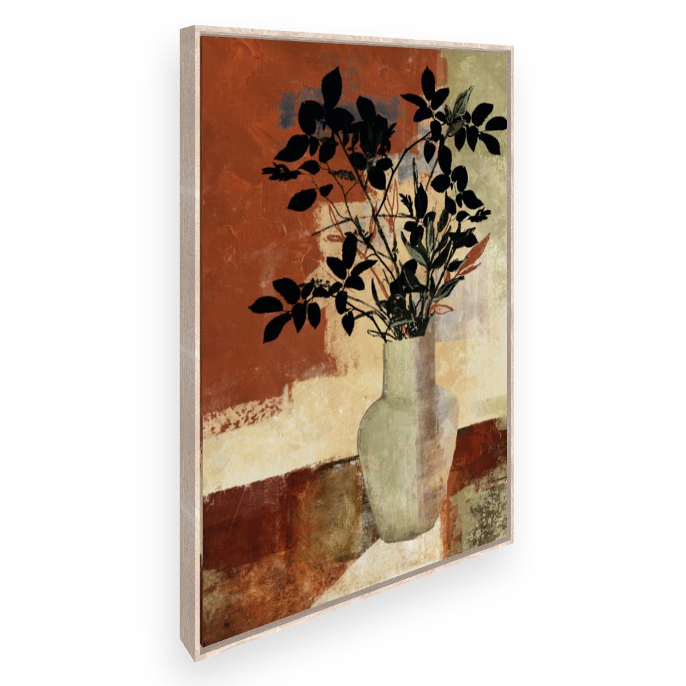 Toile Vase et feuillage