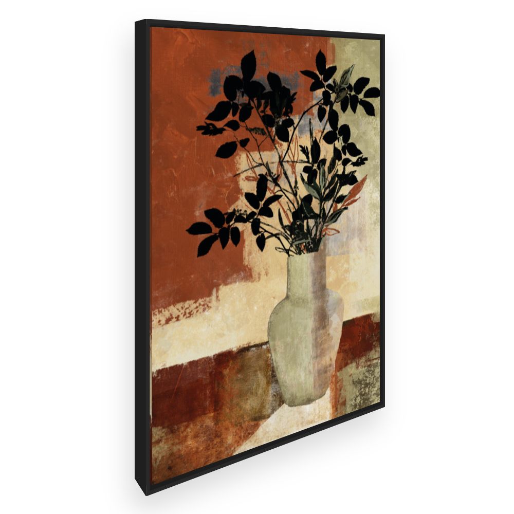 Toile Vase et feuillage