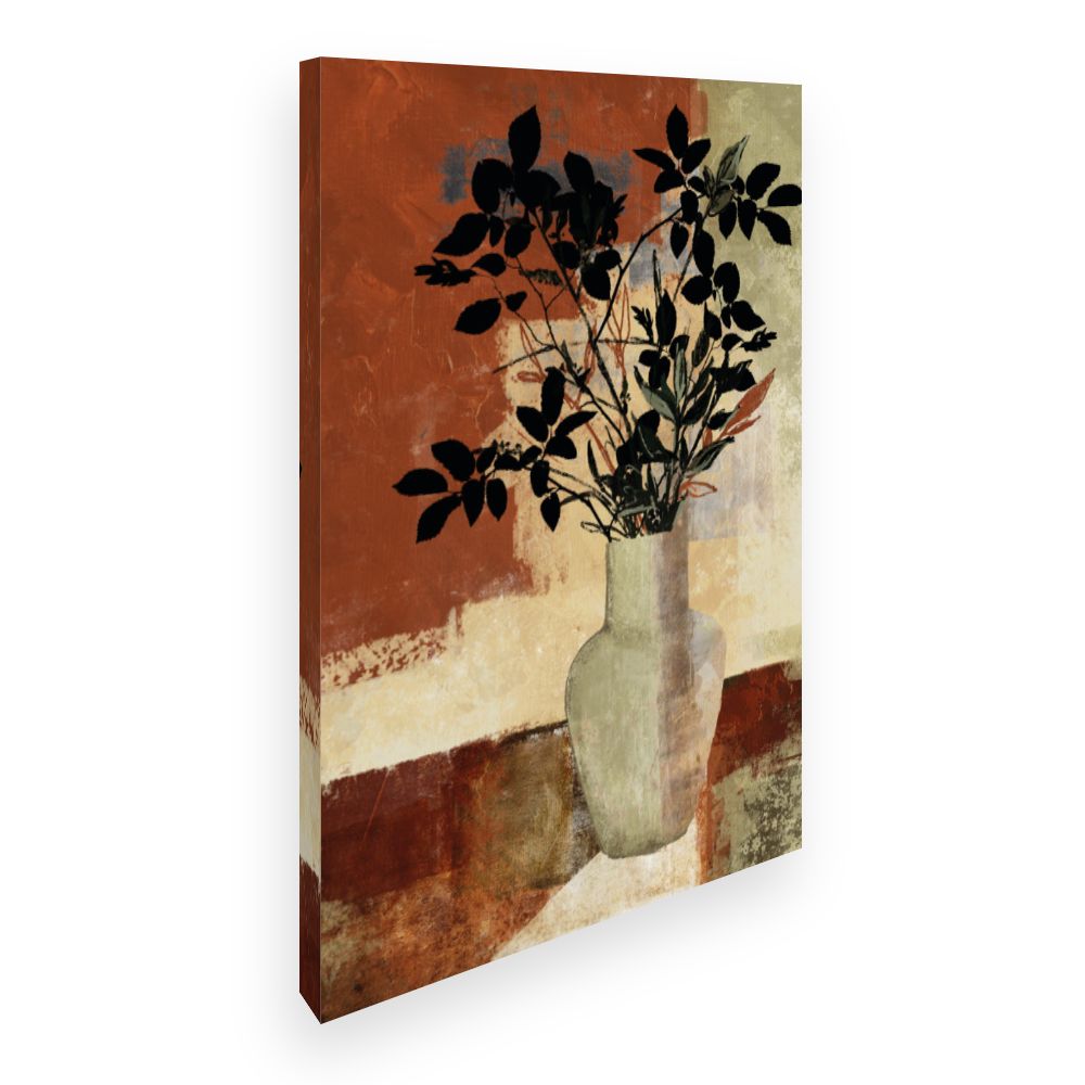 Toile Vase et feuillage