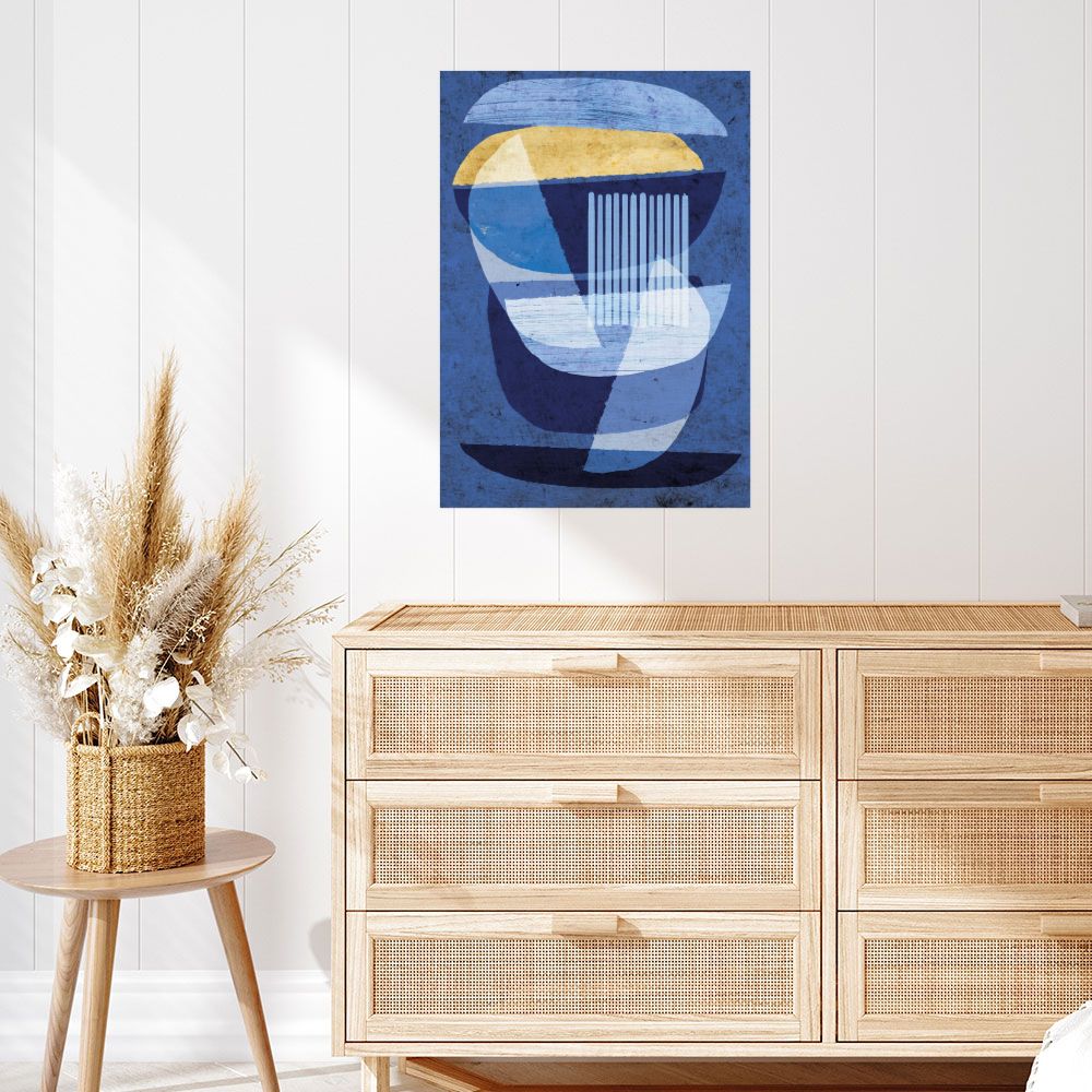 Affiche Éclats géométriques dynamiques