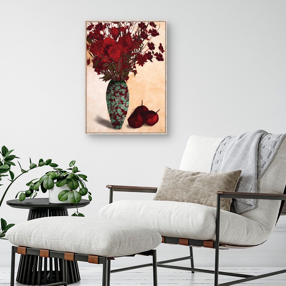 Tableau Fleurs rouges éclatantes