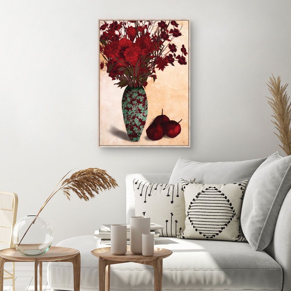 Tableau Fleurs rouges éclatantes