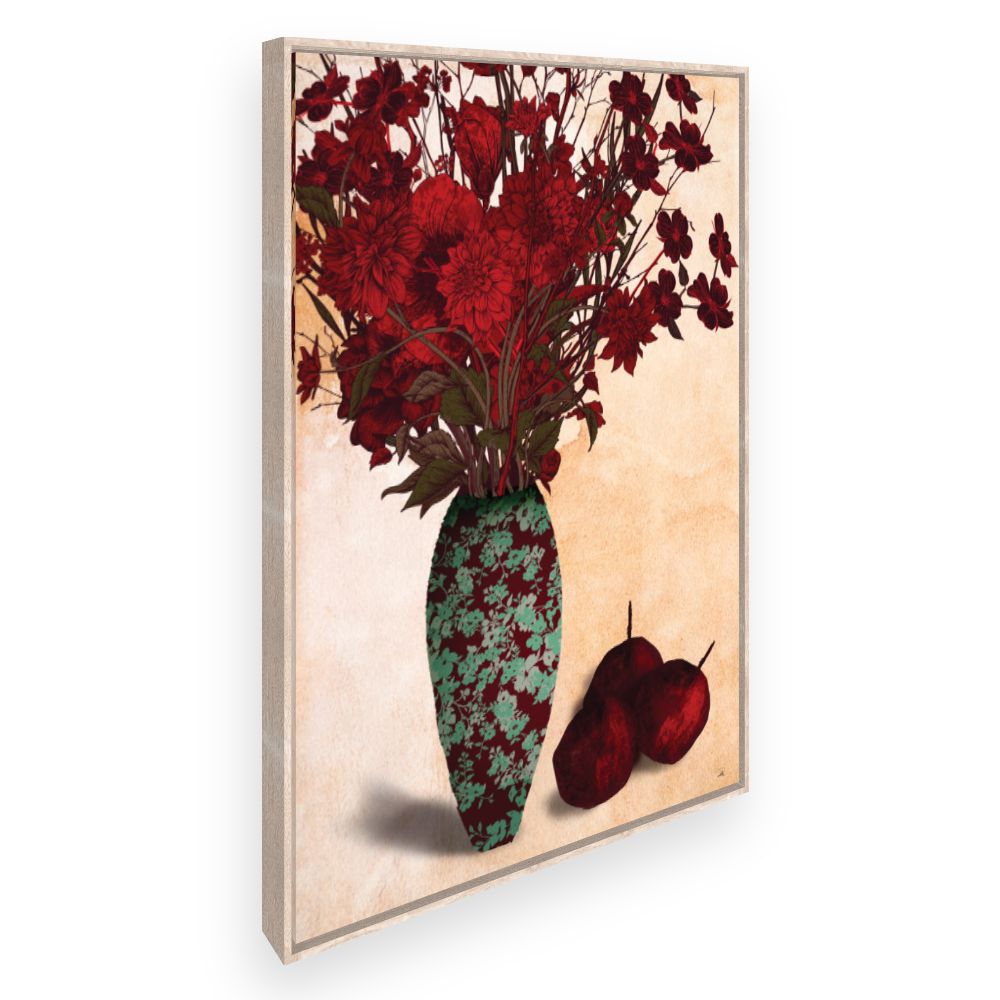 Toile Fleurs rouges éclatantes