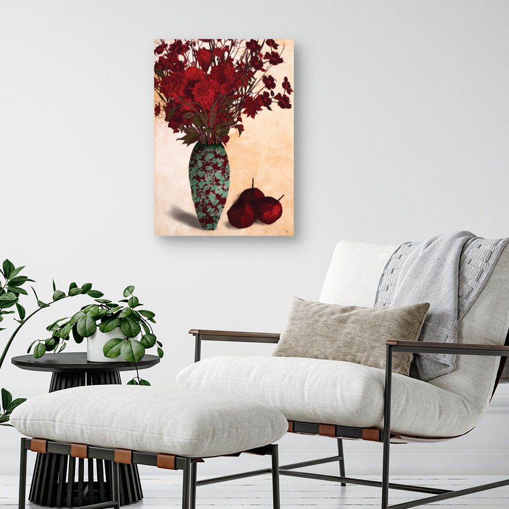 Tableau Fleurs rouges éclatantes