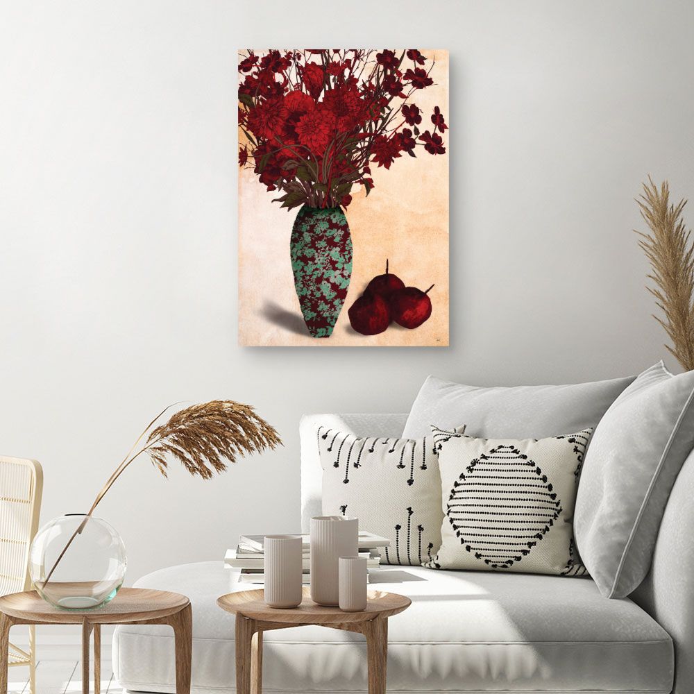 Tableau Fleurs rouges éclatantes