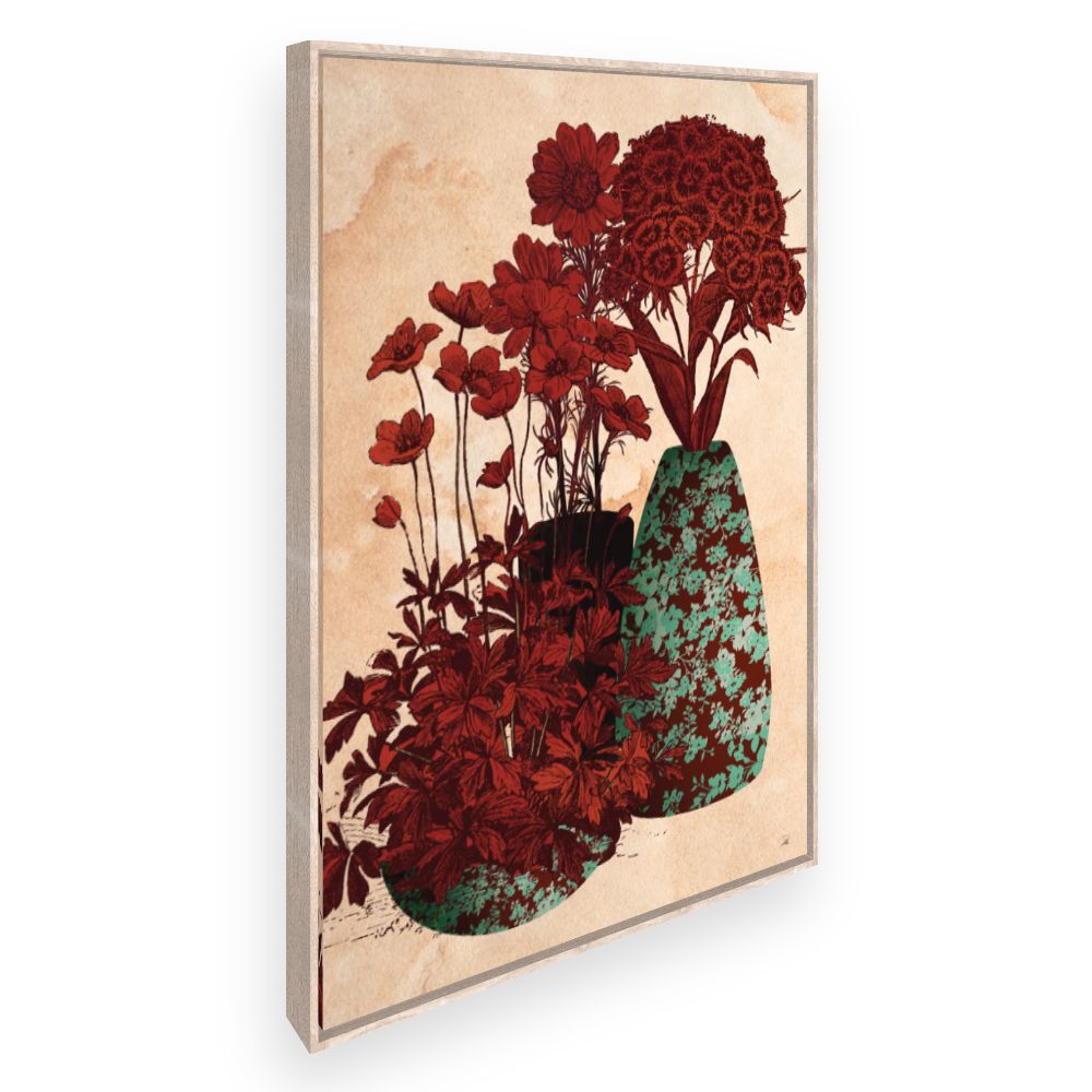 Toile Fleurs en vases