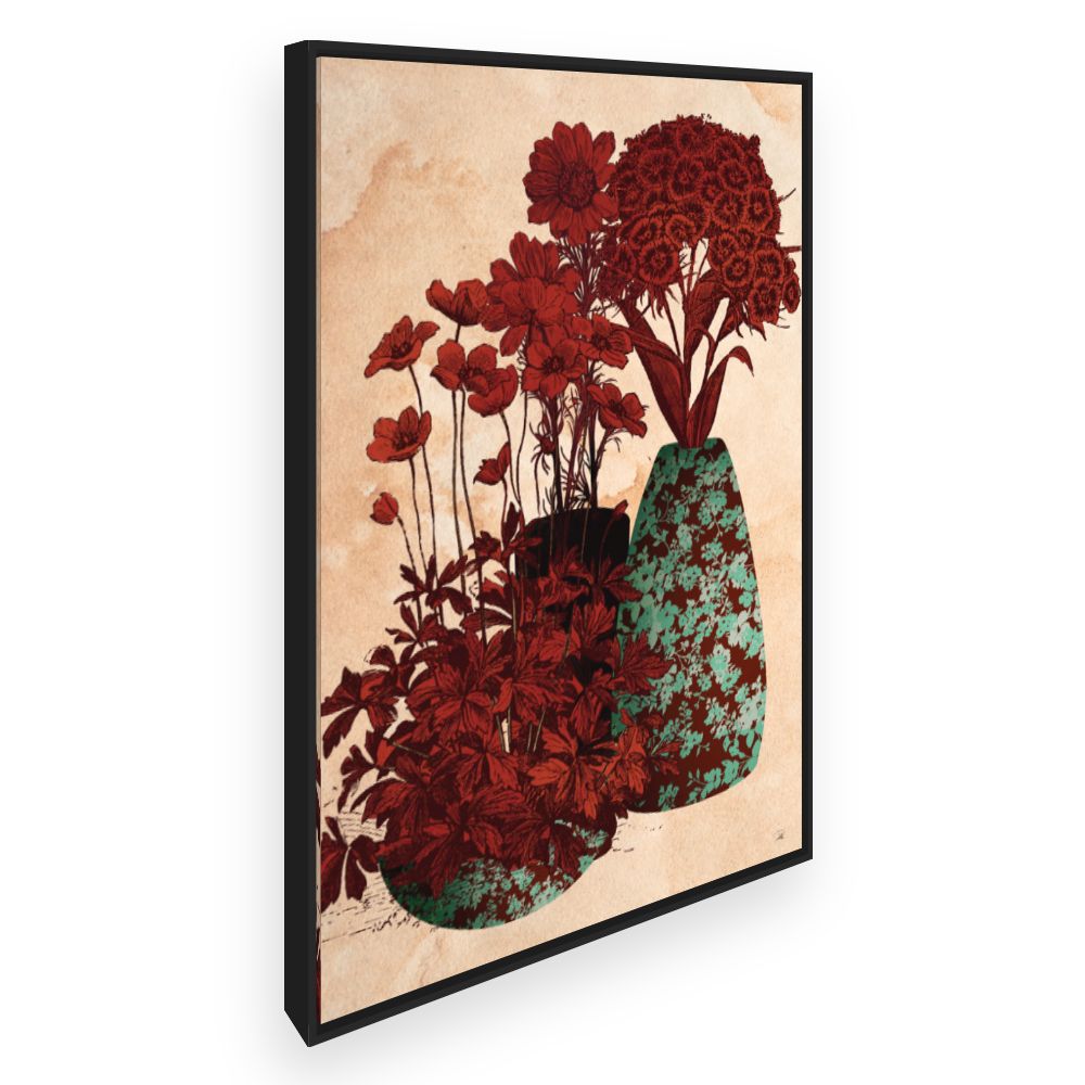 Toile Fleurs en vases