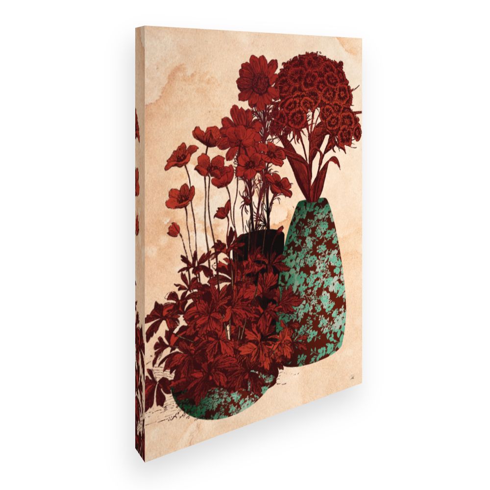 Toile Fleurs en vases