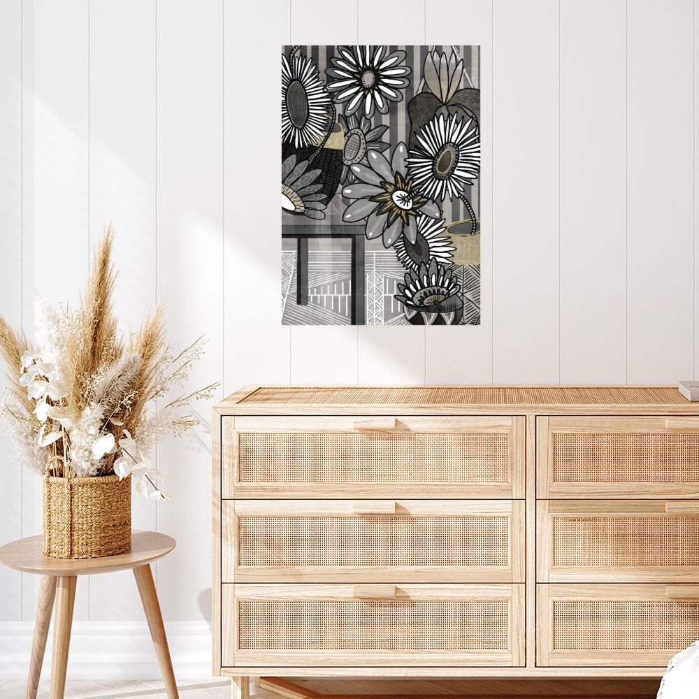 Affiche Fleurs graphiques