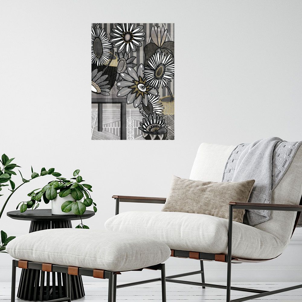 Affiche Fleurs graphiques