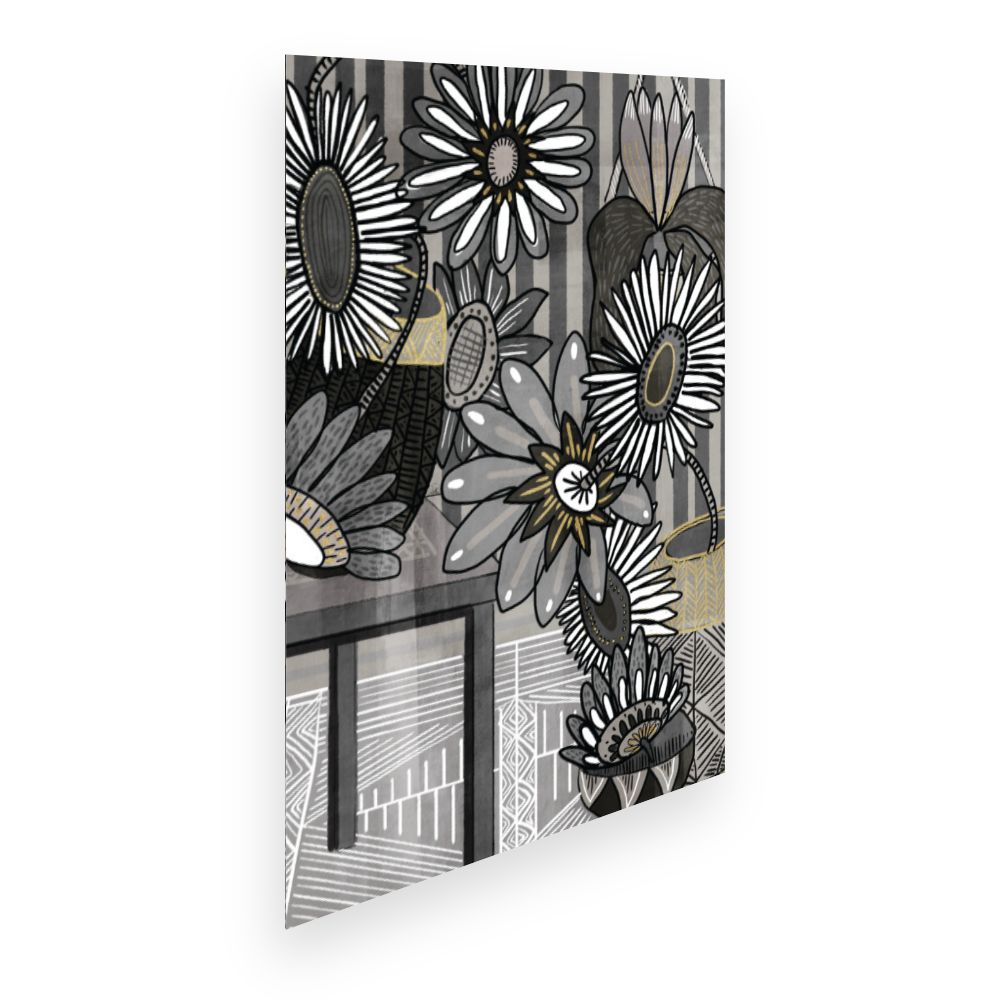 Affiche Fleurs graphiques