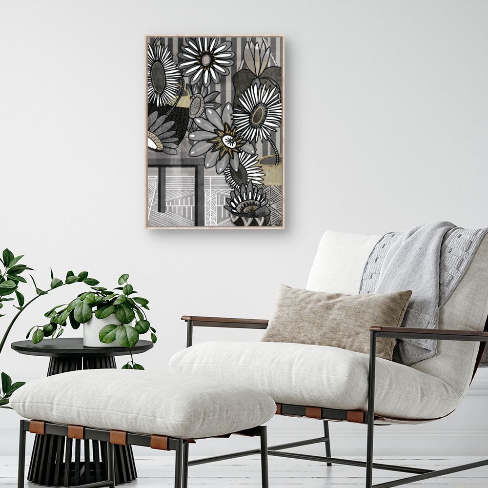 Tableau Fleurs abstraites