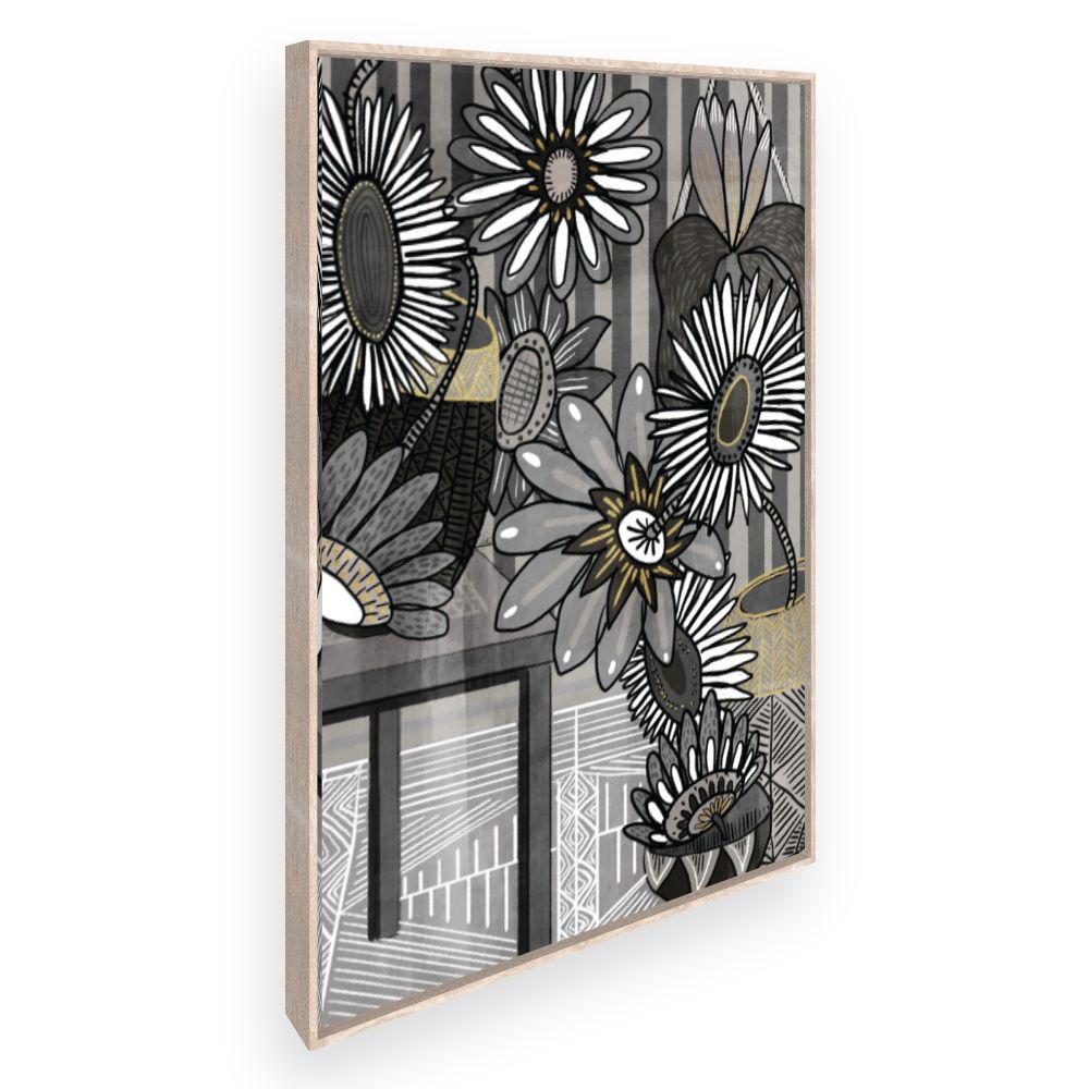 Toile Fleurs abstraites