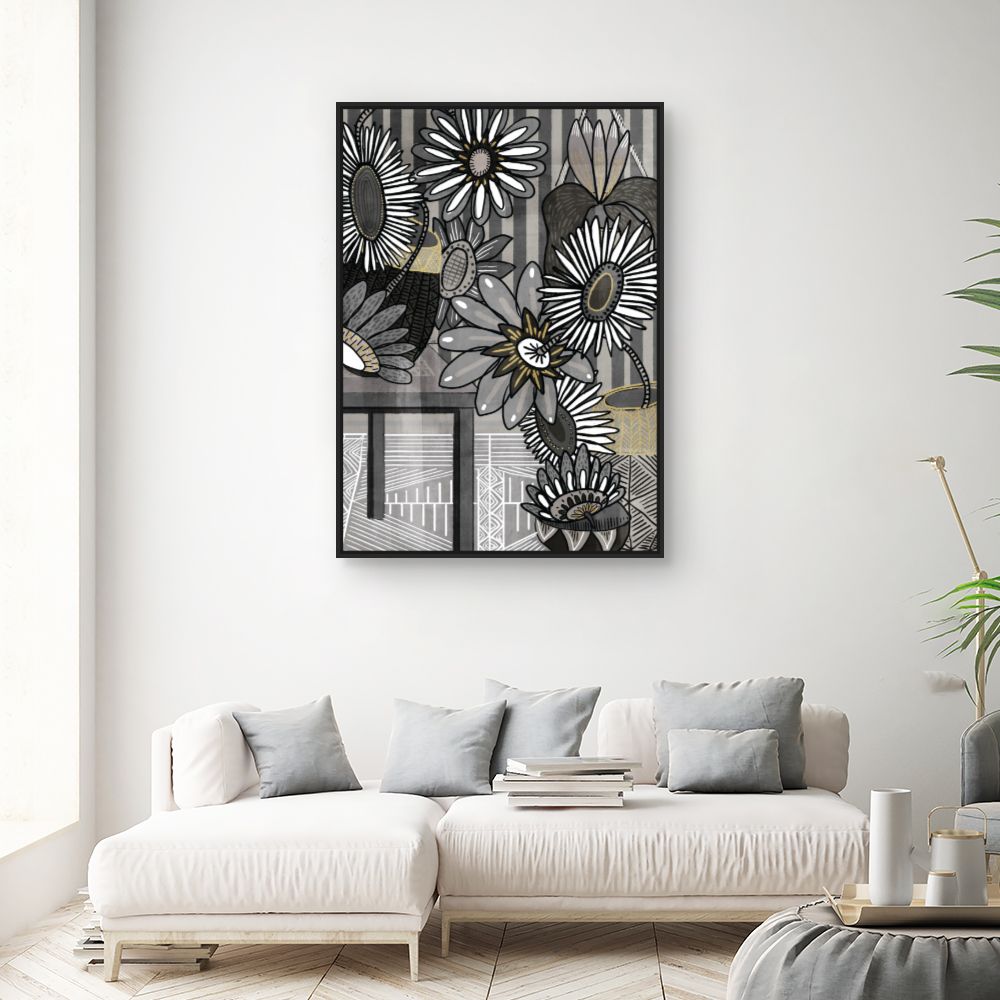 Tableau Fleurs abstraites