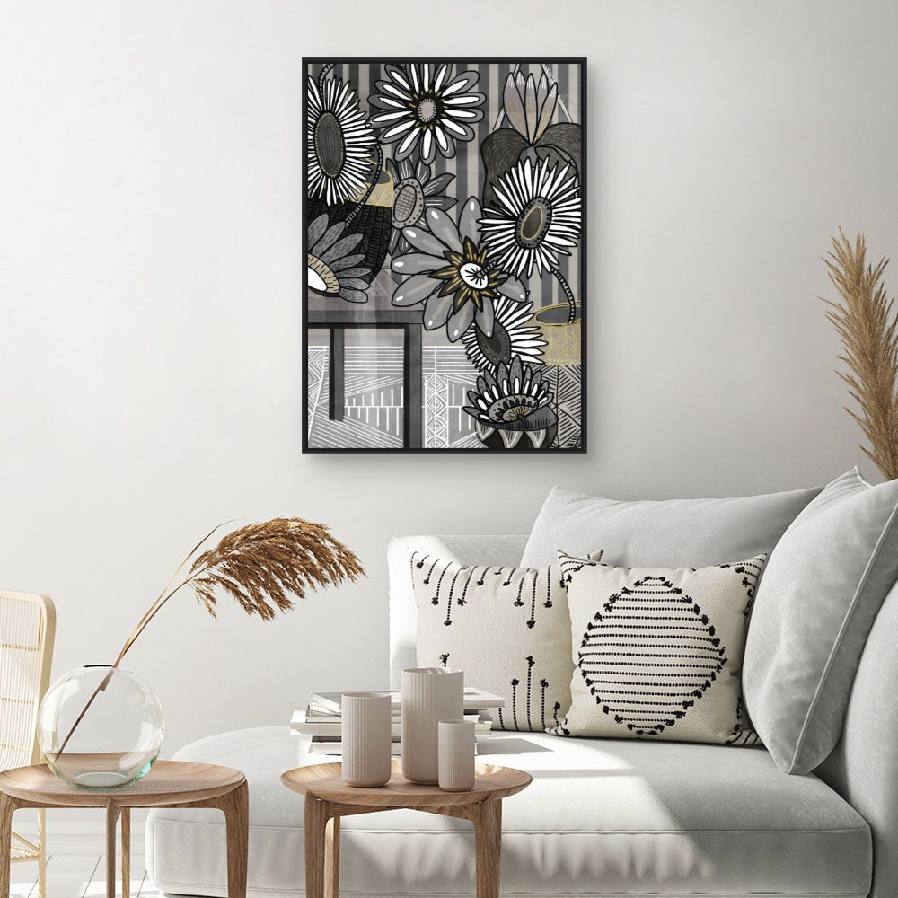 Tableau Fleurs abstraites