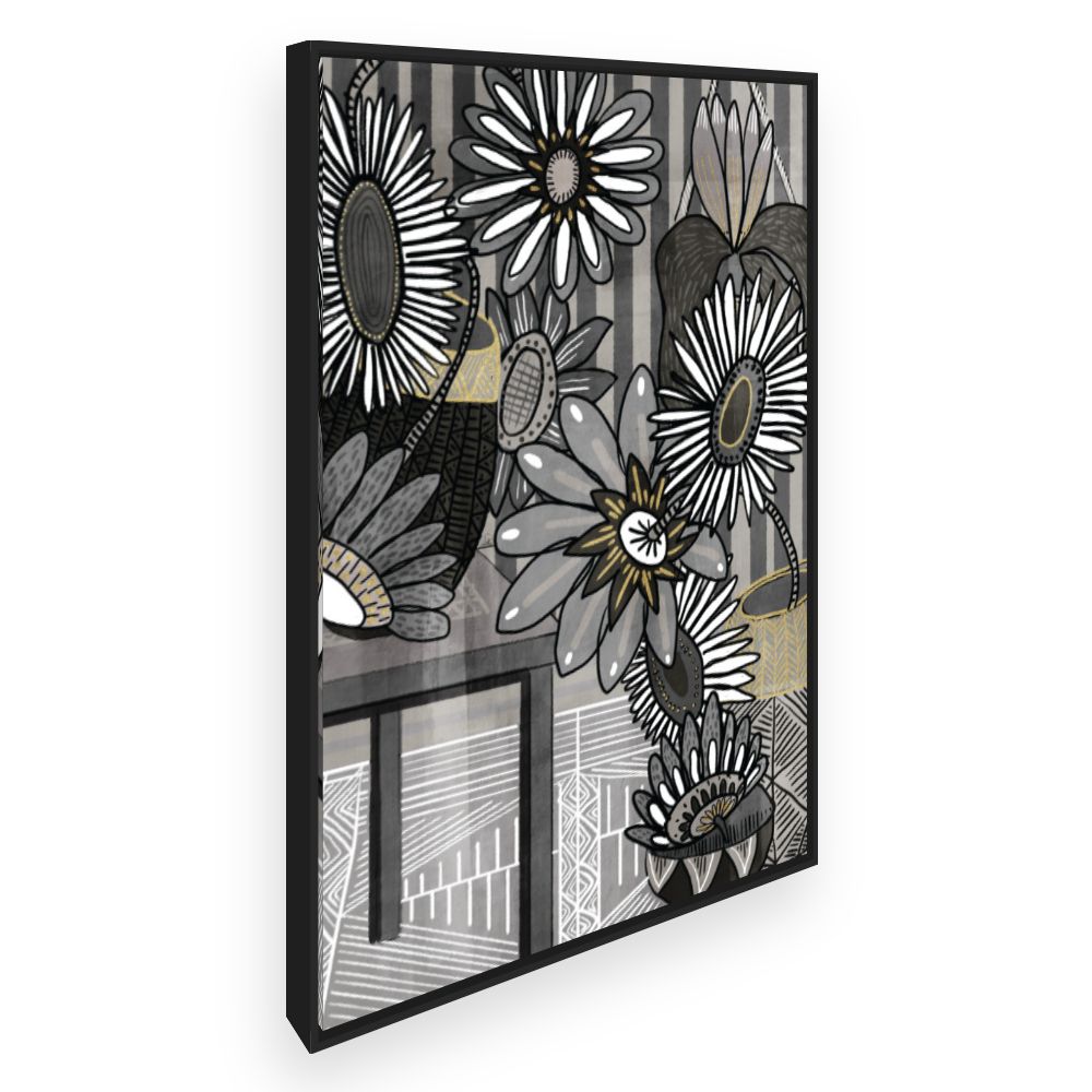 Toile Fleurs abstraites